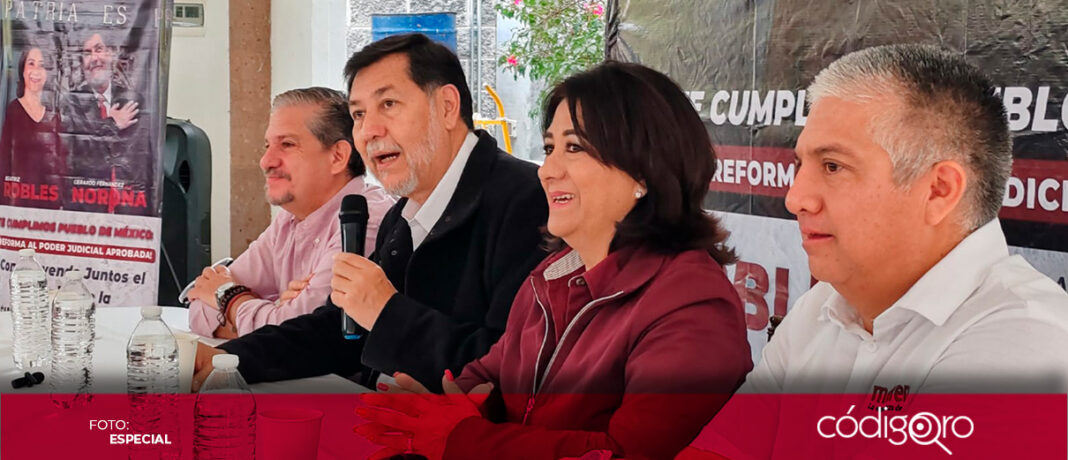 El presidenta del Senado de la República, Gerardo Fernández Noroña, estuvo de visita en Querétaro. Foto: Especial