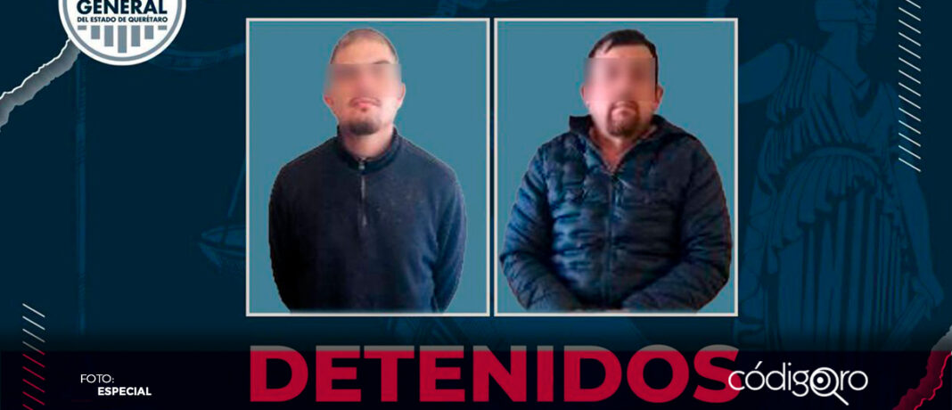 Elementos de la PID, de la FGE, detuvieron a dos hombres por los delitos de fraude, falsificación y uso indebido de documentos para la venta de ganado; además, catearon cuatro domicilios en San Juan del Río que eran utilizados como granjas