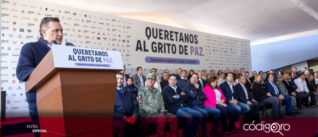 Sociedad y gobierno suman esfuerzos con iniciativa Queretanos al Grito de Paz; con 21 acciones busca refrendar la igualdad, libertad, justicia, solidaridad, seguridad y respecto a los derechos humanos, mencionó el gobernador Mauricio Kuri