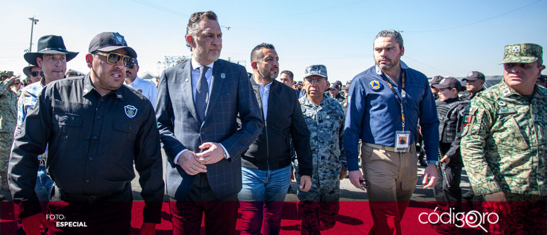 El gobernador Mauricio Kuri supervisó el operativo de seguridad para la Feria Internacional Ganadera de Querétaro 2024. Foto: Especial