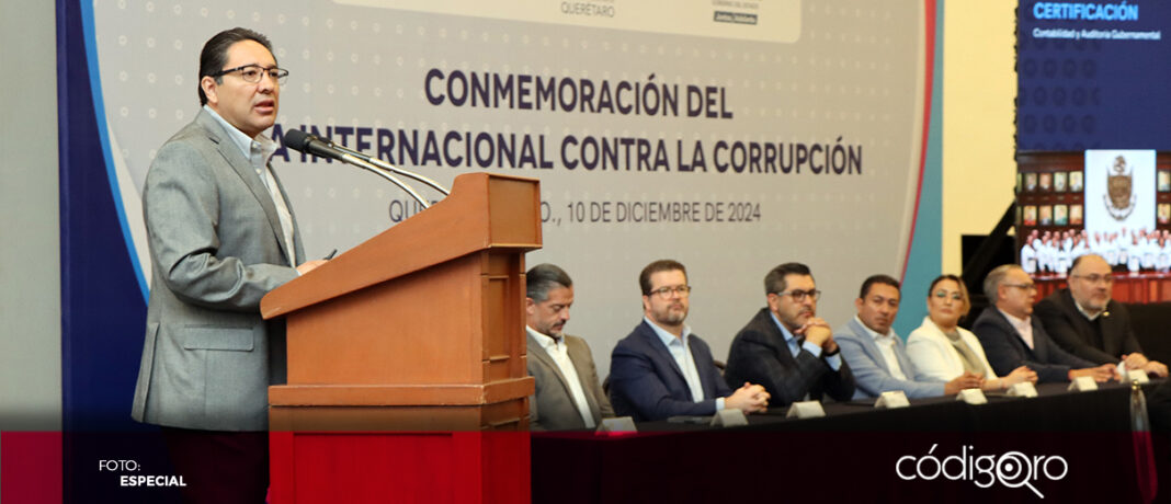 El secretario de la Contraloría del estado de Querétaro, Óscar García González, destacó los avances en combate a la corrupción. Foto: Especial