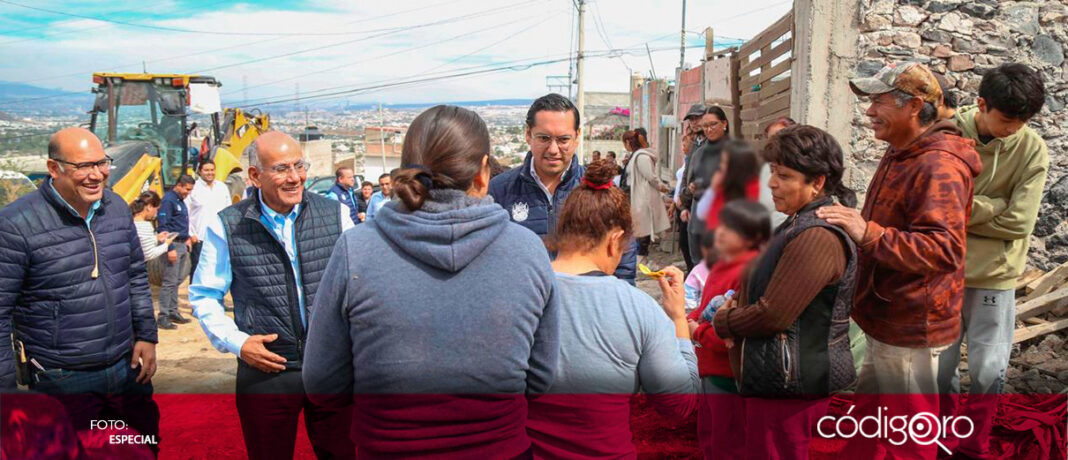 El alcalde de Corregidora, Josué Guerrero, puso en marcha la urbanización de la colonia Ampliación 20 de Enero, en beneficio de más de 800 habitantes y con una inversión cercana a los 5 MDP