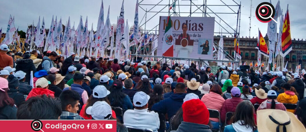 La presidenta de México, Claudia Sheinbaum, cumplió sus primeros 100 días de gobierno. Foto: Irma Caballero