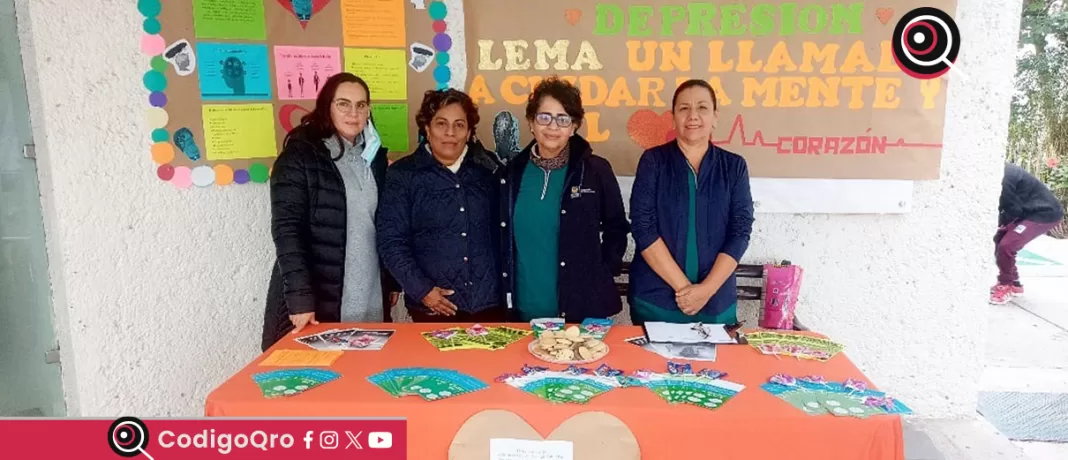 La Secretaría de Salud del Estado de Querétaro llevó a cabo una jornada informativa sobre prevención de la depresión. Foto: Especial