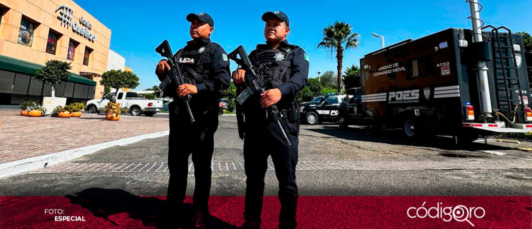 Elementos de la Policía Estatal de Querétaro capturaron a 3 personas por robo. Foto: Especial