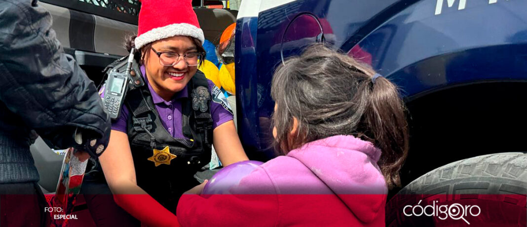 Con motivo del Día de Reyes, policías de SSPMQ entregaron juguetes a niños de comunidades de Santa Rosa Jáuregui, casas hogar y del Hospital de Especialidades del Niño y la Mujer