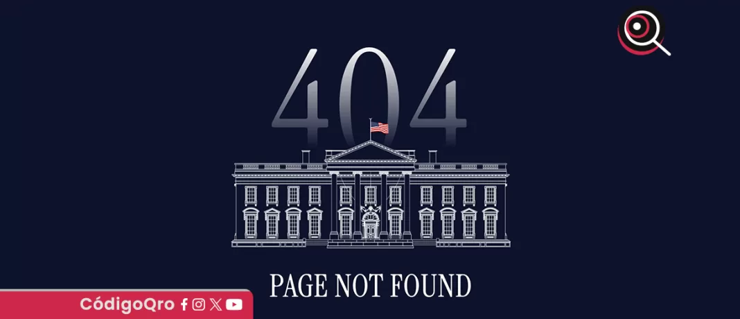 El presidente de EUA, Donald Trump, ordenó el cierre de la página web de la Casa Blanca en español, así como sus redes sociales. Foto: Especial