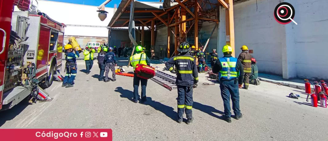 Una explosión en un almacén de la zona industrial Benito Juárez dejó una persona lesionada y una víctima mortal; el siniestro provocó la evacuación preventiva de 12 trabajadores. Foto: Especial