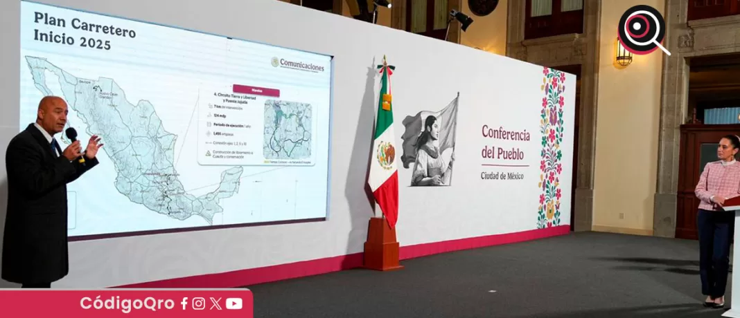 Claudia Sheinbaum presentó el Plan Carretero 2025, que incluye la construcción de carreteras, puentes y distribuidores viales