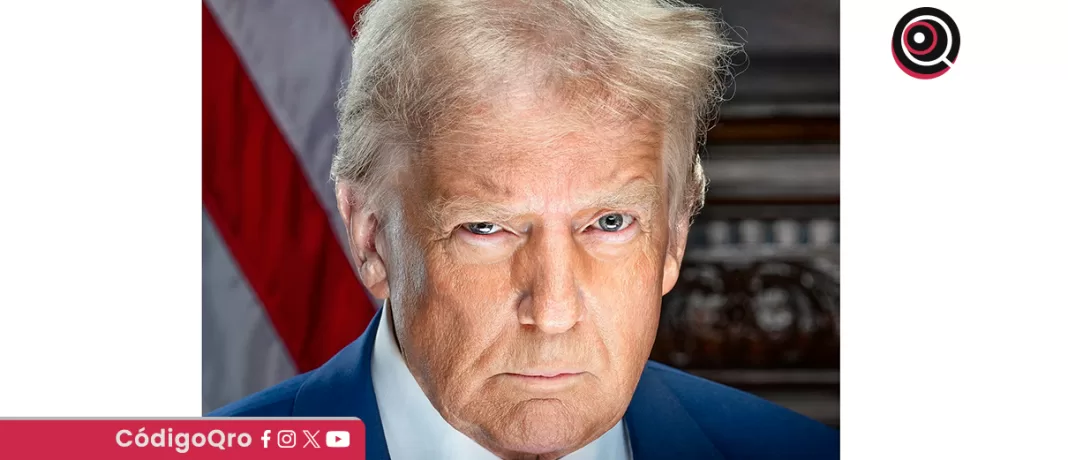 Publican retrato oficial de Donald Trump como el presidente número 47 de EUA, a tan solo unos días de la investidura del magnate y la fotografía ya dio de qué hablar en redes sociales. Foto: Especial