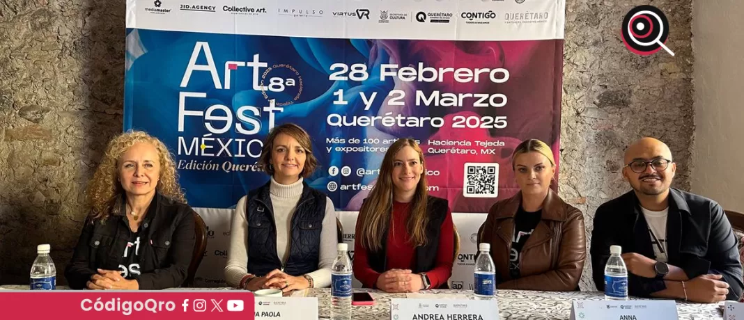 Del 28 de febrero al 2 de marzo se realizará la octava edición del ArtFest Querétaro, anunció la titular de la Secretaría de Cultura estatal, Ana Paola López Birlain; contará con la participación de más de 100 artistas plásticos, pintores y escultores. Foto: Especial