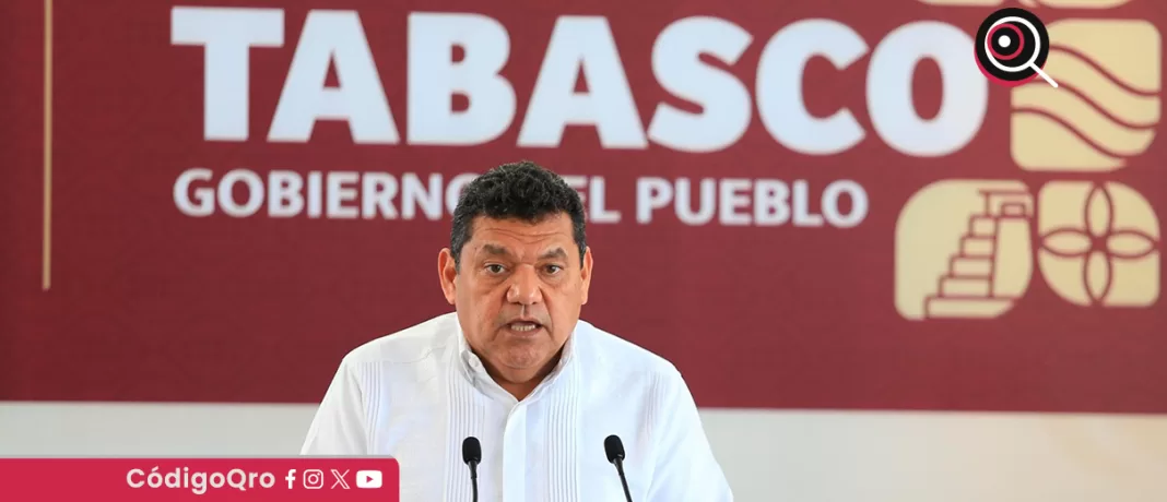 El gobernador de Tabasco, Javier May, anunció cambios en su gabinete de seguridad. Foto: Especial