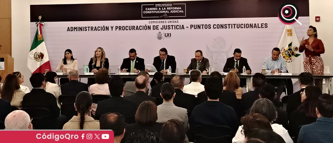 El Congreso del Estado de Querétaro comenzó el análisis de la reforma judicial local. Foto: Berenice Santos