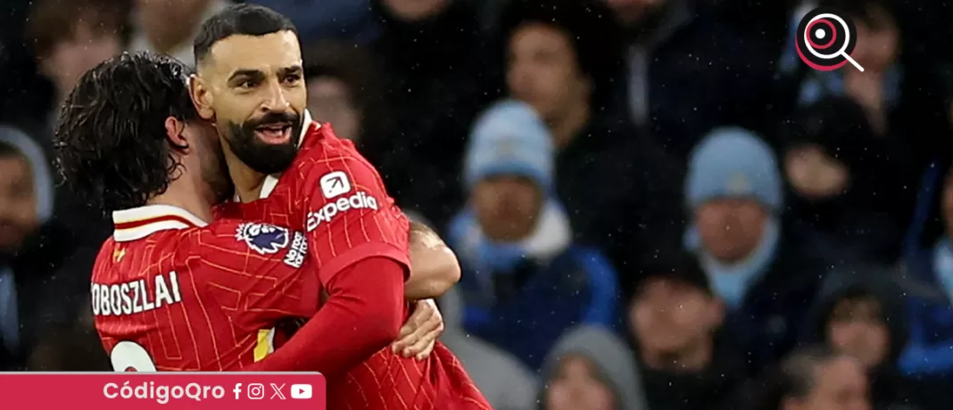 Mohamed Salah está imparable con el Liverpool, en toda la temporada ha sido protagonista de 25 goles y 16 asistencias; este domingo, resolvió con su conjunto frente al Manchester City, con marcador de 2-0. Foto: Especial