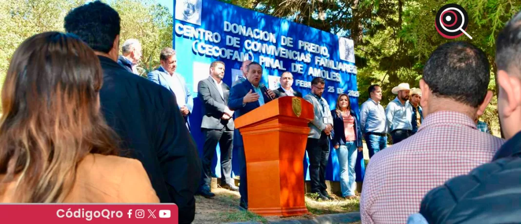 El municipio de Pinal de Amoles donó un terreno para la construcción de un Centro de Convivencias Familiares. Foto: Especial