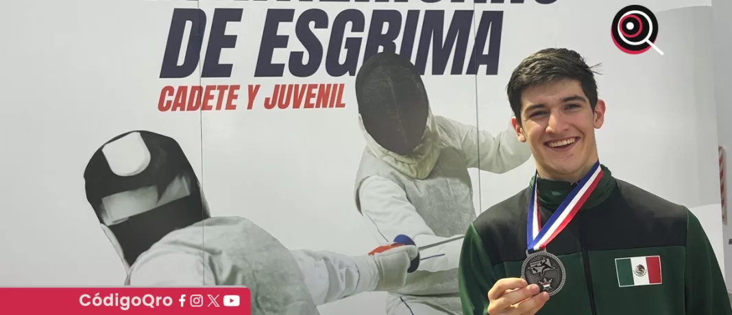 Máximo Azuela será el primer esgrimista queretano en los Juegos Panamericanos Junior. Foto: Especial