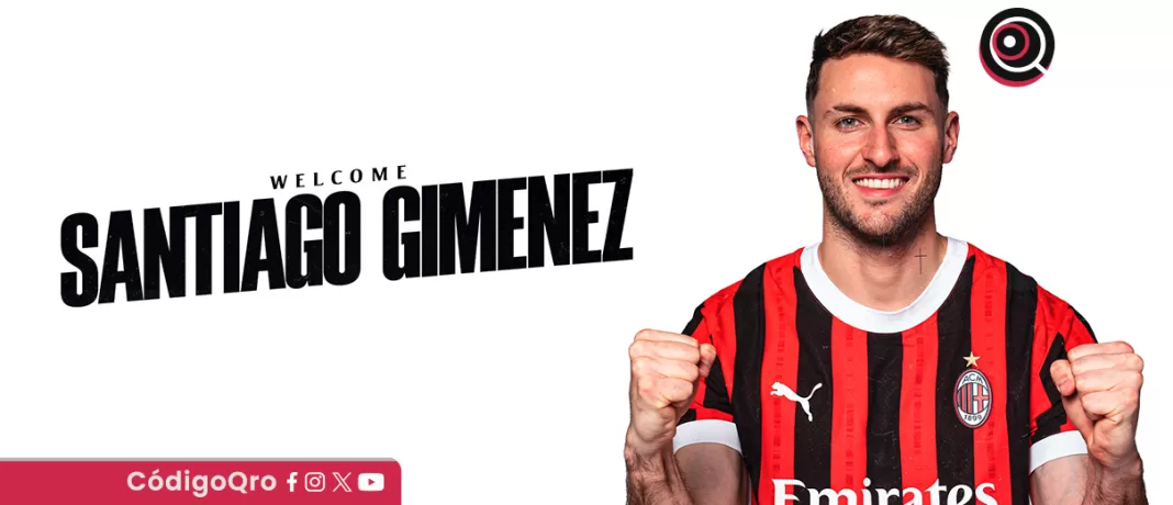 El Milan de la Serie A de Italia anunció el fichaje de Santiago Giménez. Foto: Especial