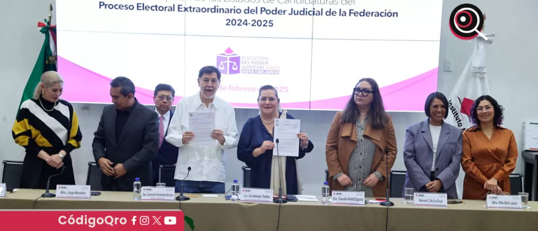 El Senado de la República entregó al INE la lista de candidaturas para la elección judicial. Foto: Especial