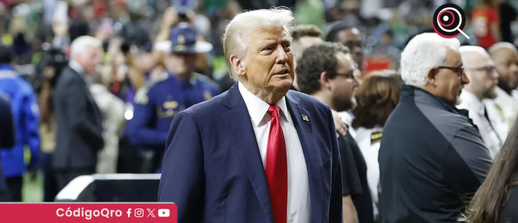 El presidente de Estados Unidos, Donald Trump, asistió al Super Bowl LIX. Foto: Agencia EFE