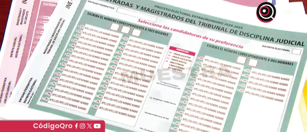 El TEPJF aprobó el diseño de boletas para la elección judicial y ordenó al INE que tome las medidas necesarias para que las personas que nos saben leer ni escribir, así como las que están impedidas físicamente, puedan votar. Foto: Especial