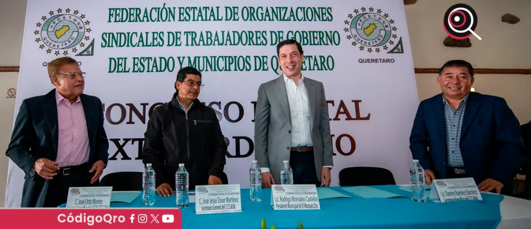 Con el objetivo de crear espacios para dignificar las condiciones laborales de los trabajadores, El Marqués inauguró el primer congreso estatal de organizaciones sindicales. Foto: Especial