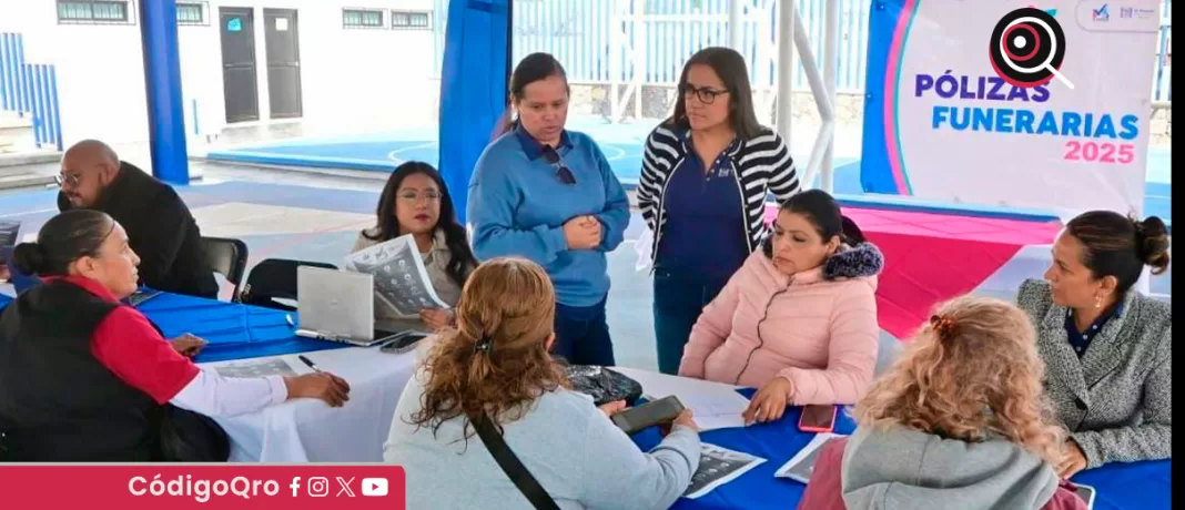 El SMDIF de El Marqués inició el registro para el programa de Pólizas Funerarias 2025 gratuitas; este apoyo brindará asesoría, un ataúd metálico o de madera, traslado del fallecido, sala o equipo de velación a domicilio, embalsamamiento y cremación. Foto: Especial