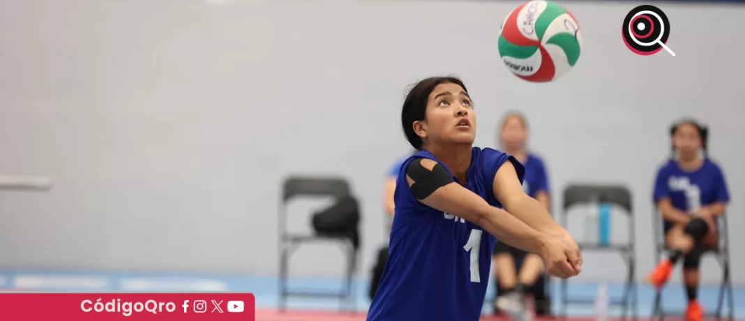 Querétaro le apuesta al voleibol de sala para los Nacionales Conade 2025; por ello, se realizó el selectivo estatal para elegir a los atletas que representarán a la entidad en al etapa Macroregional. Foto: Especial