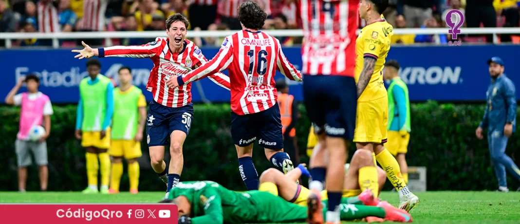 Chivas derrotó 1-0 al América en la ida de los octavos de final de la Concacaf Champions Cup. Foto: Mexsport