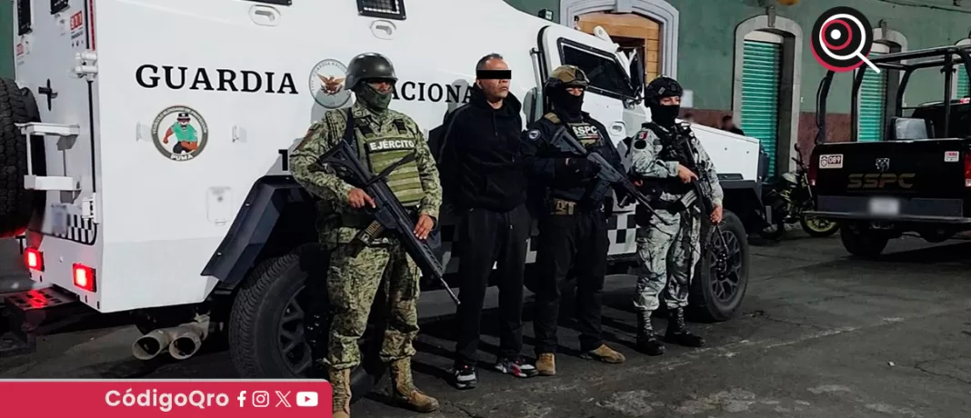 Fuerzas federales capturaron al preunto responsable de recluitamiento del CJNG. Foto: Especial