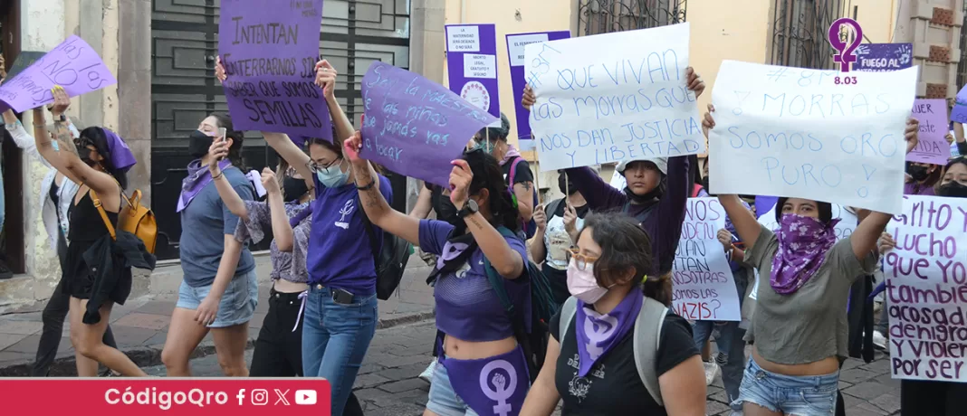 Piden seguridad durante marcha del Día Internacional de la Mujer. Foto: Archivo