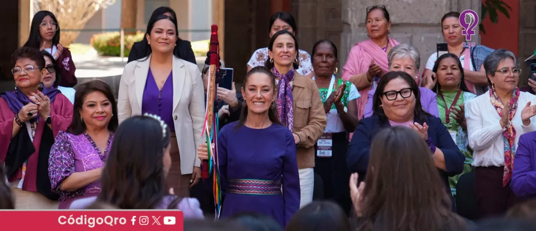 La presidenta de México, Claudia Sheinbaum, encabezó la conmemoración del Día Internacional de la Mujer. Foto: Especial