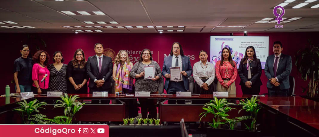 La FGE y la Secretaría de las Mujeres firmaron un convenio de colaboración para fortalecer la formación especializada del personal encargado de la atención a víctimas de violencia de género. Foto: Especial